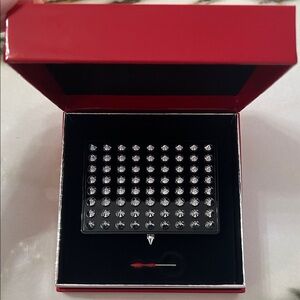 LOUBOUTIN Abracadabra Studded Palette Refillable Case Card Holder Mini Clutch